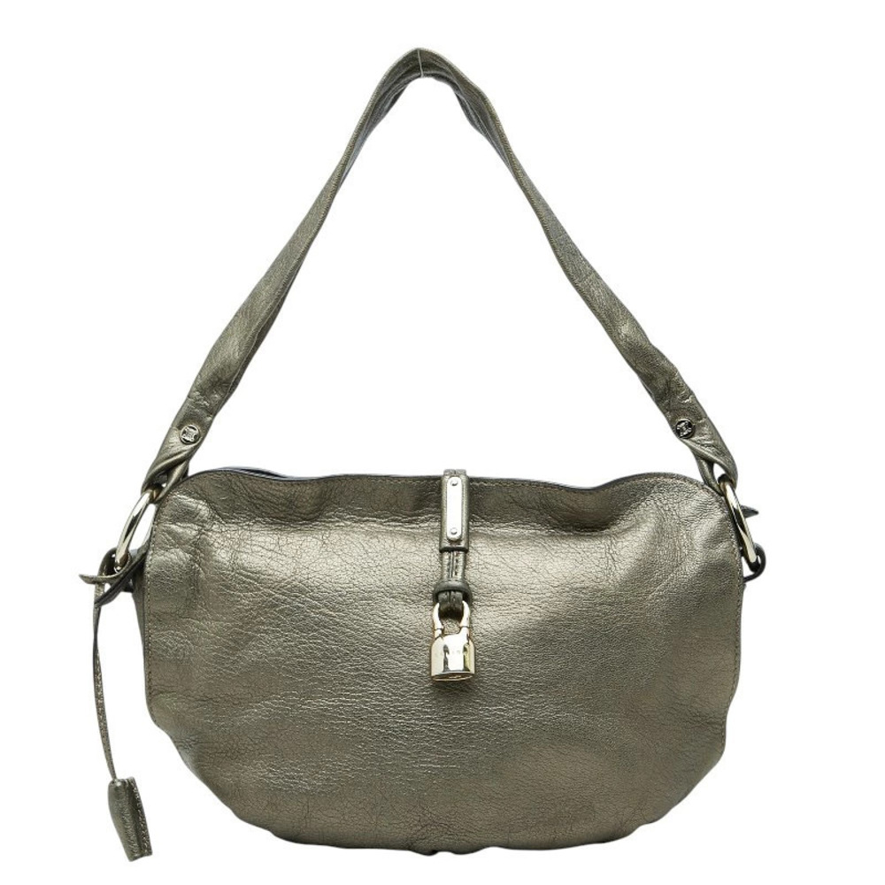 Celine Bittersweet Hobo Bag Metallic Bronze Brown Leather